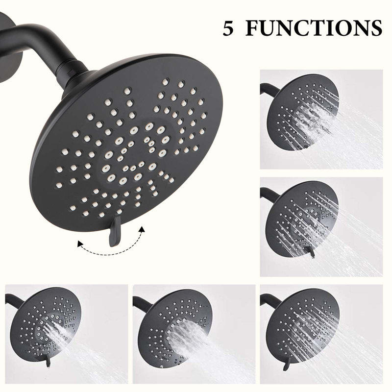 Système de douche complet, Noir mat