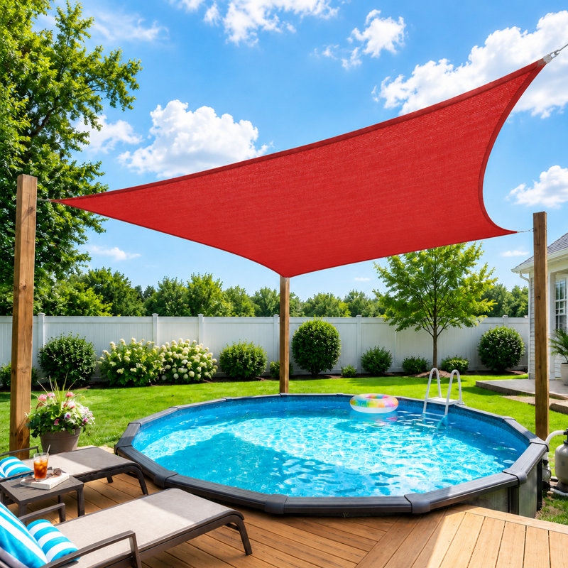 Toile d'ombrage carrée 10 pi x 10 pi Colourtree, Rouge, 10 pi x 10 pi