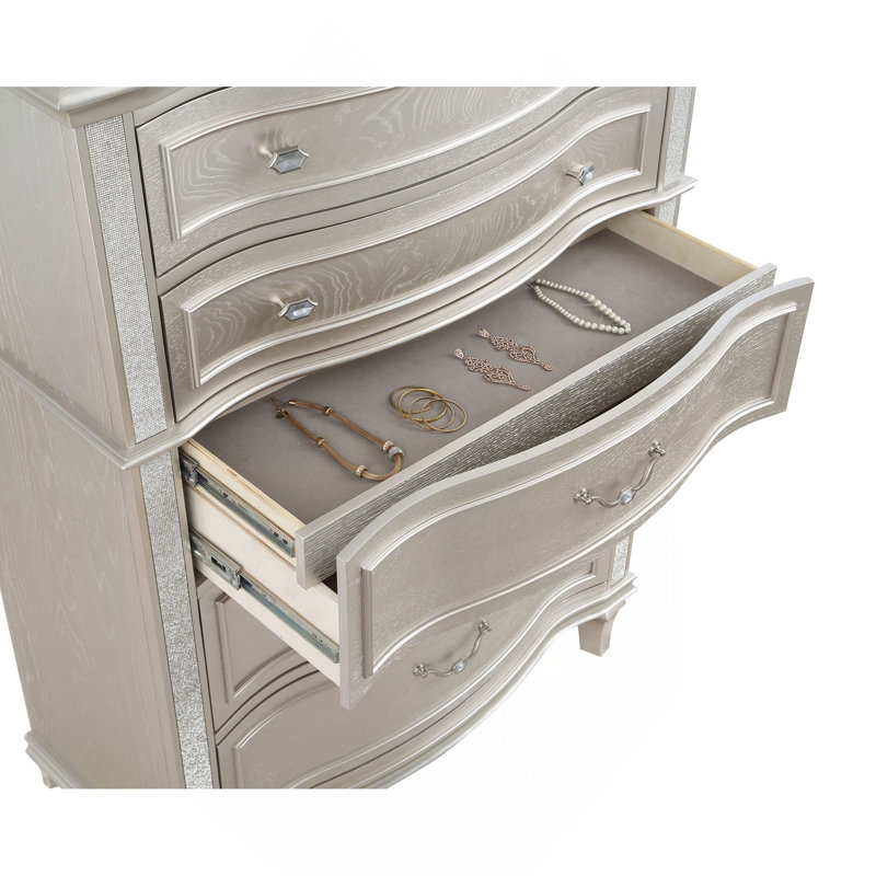 Commode 5 tiroirs avec tiroir caché