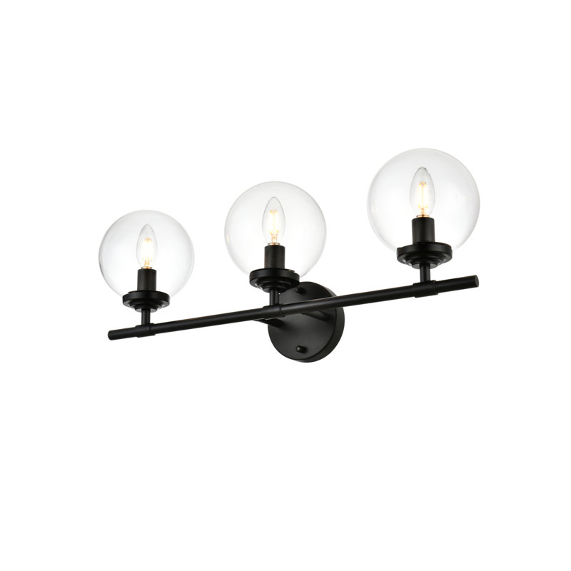 Ingrid Amala, H 10 po x l 24 po x P 24 po, Noir, Trois lumières