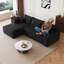 Canapé modulaire 96 po Cloud, canapés rembourrés modernes, canapé confortable en forme de U pour le salon, canapé d'angle à assise profonde, aucun assemblage requis (tissu en velours côtelé moelleux)