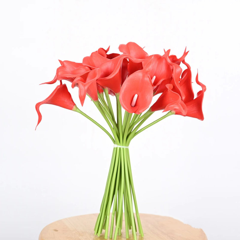 Arrangement floral de lis de Calla artificiel avec longues tiges, fausses fleurs pour les centres de table de salle à manger