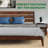 2-Pcs Bedroom Set Callisto – Solid Wood Platform Bed Frame & Matching Nightstand. Mid-Century Modern Farmhouse. 800 lbs Capacity. No Box Spring Needed-1556730011-1556730012