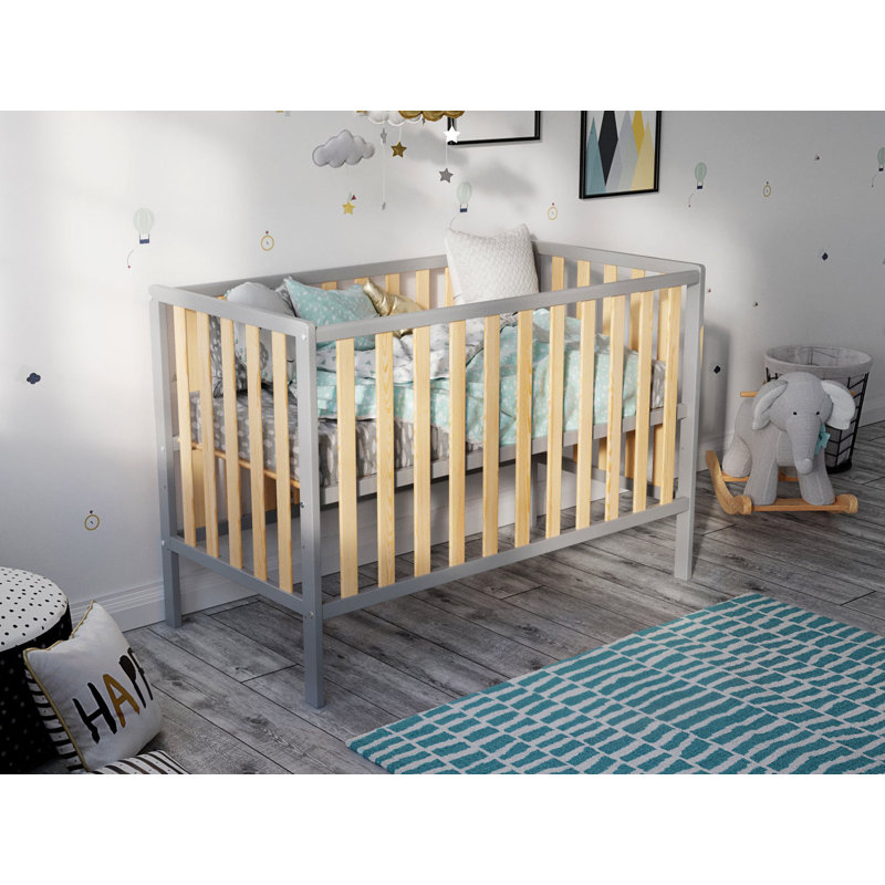 Krumm Cot Bed, Grey/Pine