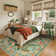 Goldene Boho Washable Botanical Green Area Rugs for Living Room, Low-Pile Floral Rug with Non Slip Backing For Bedroom Dining Room