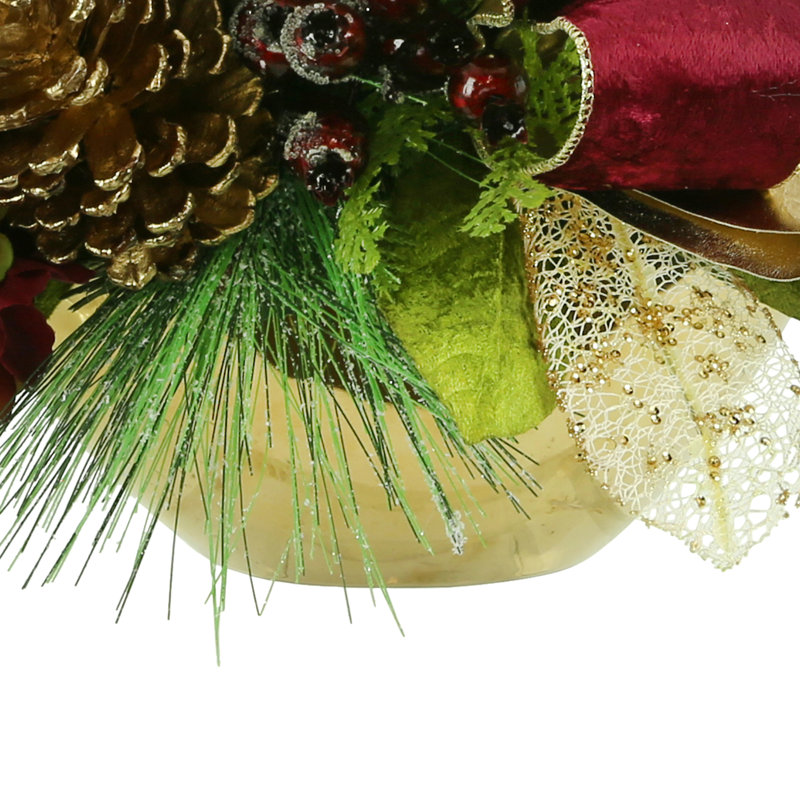 Hydrangea Holiday Centerpiece With Magnolia Leaves