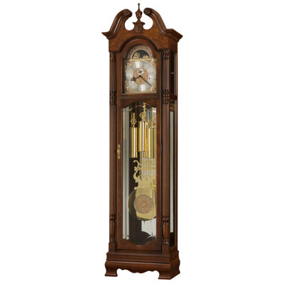 Baldwin 86'' H Solid + Manufactured Wood Grandfather Clock with Adjustable Chime Volume