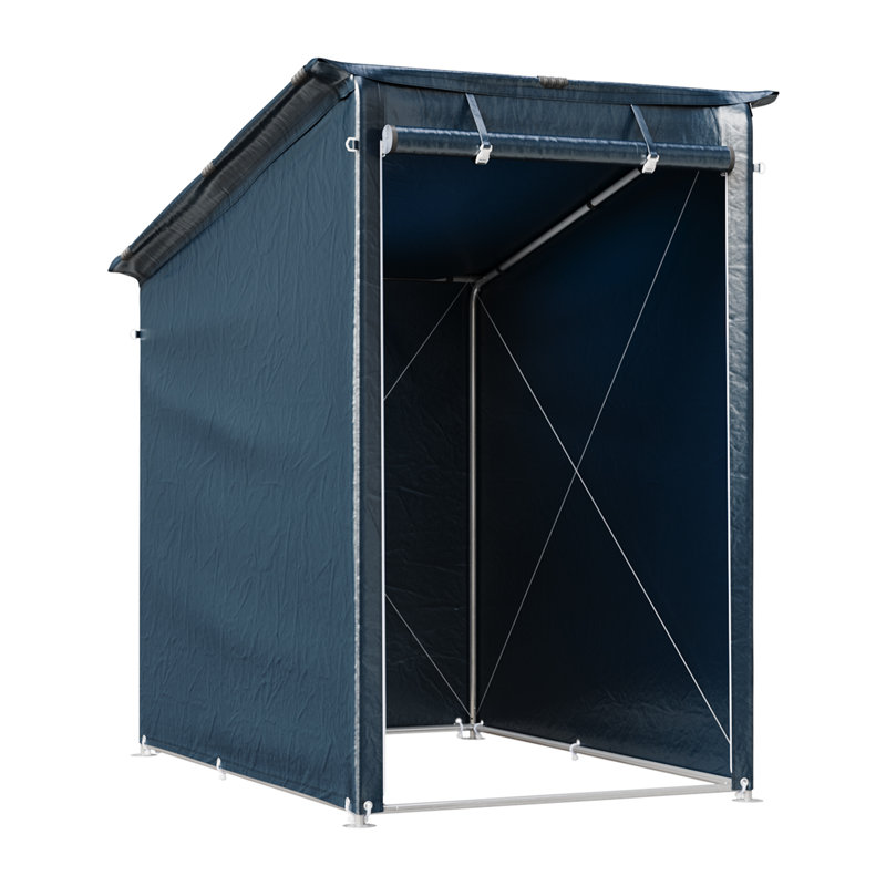4 x 6ft Outdoor Garden Storage Shelter with Roll-Up Zipper Door