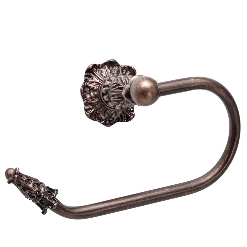 Acanthe balançoire en tissu lisse anneau gauche style Renaissance, Bronze frotté à l'huile