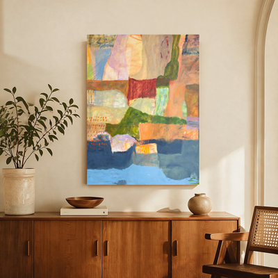 Art mural Mid-Century moderne en toile pour salon