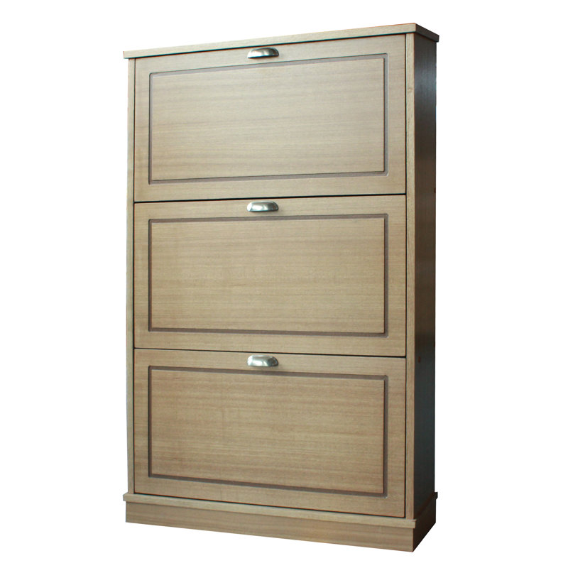 Collman 12 Pair Flip Down Shoe Storage, Mission Oak