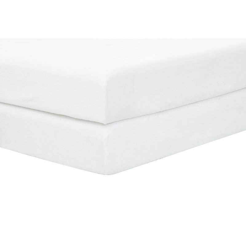 Drap-housse pour lit de bébé Micropeluche, Blanc