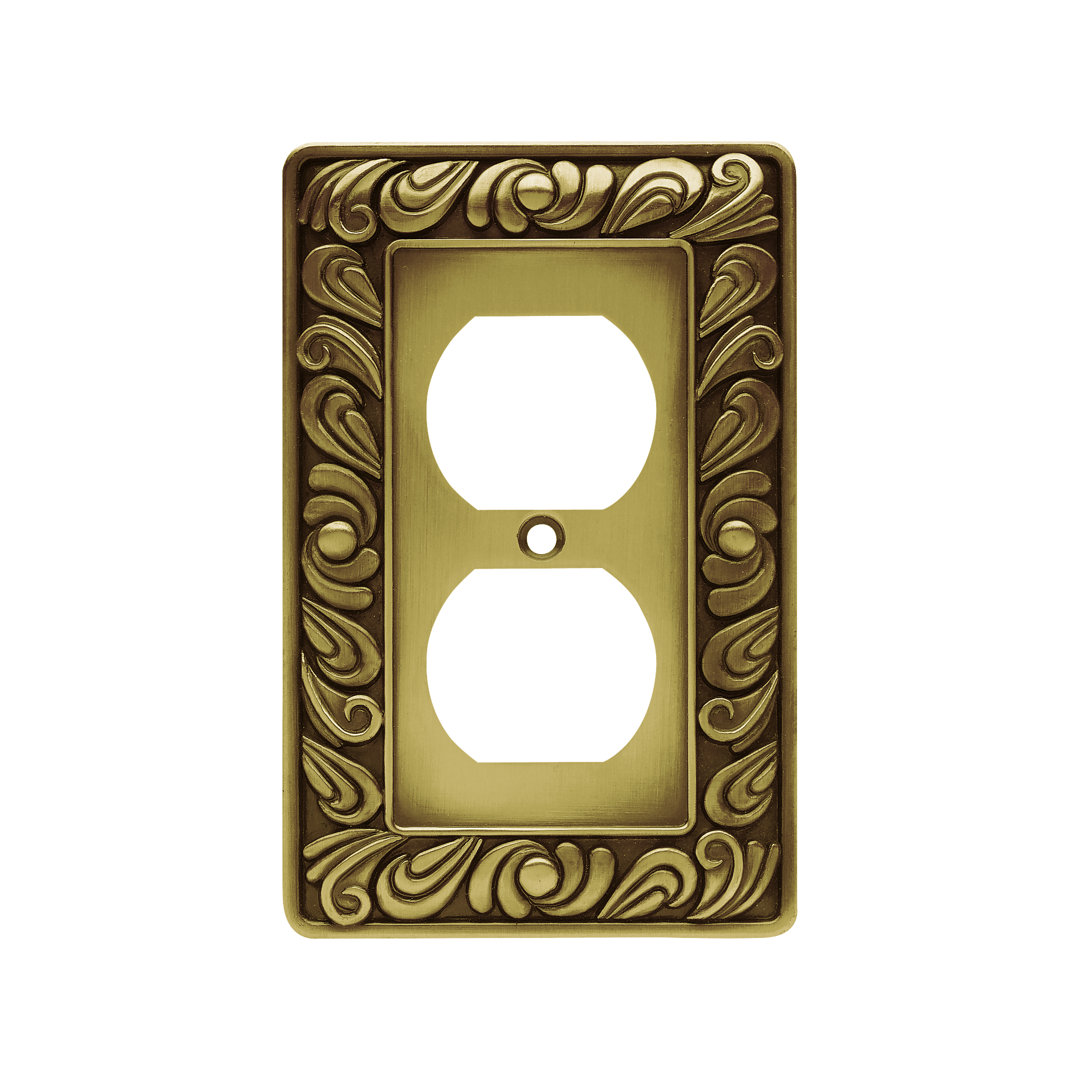 Paisley 1-Gang Duplex Outlet Wall Plate Franklin Brass