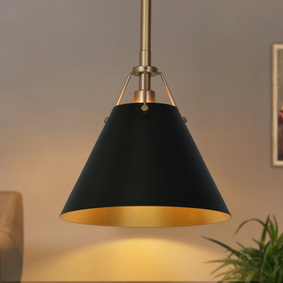 Haut 1 Light Metal Cone Round Pendant Light for Kitchen Island