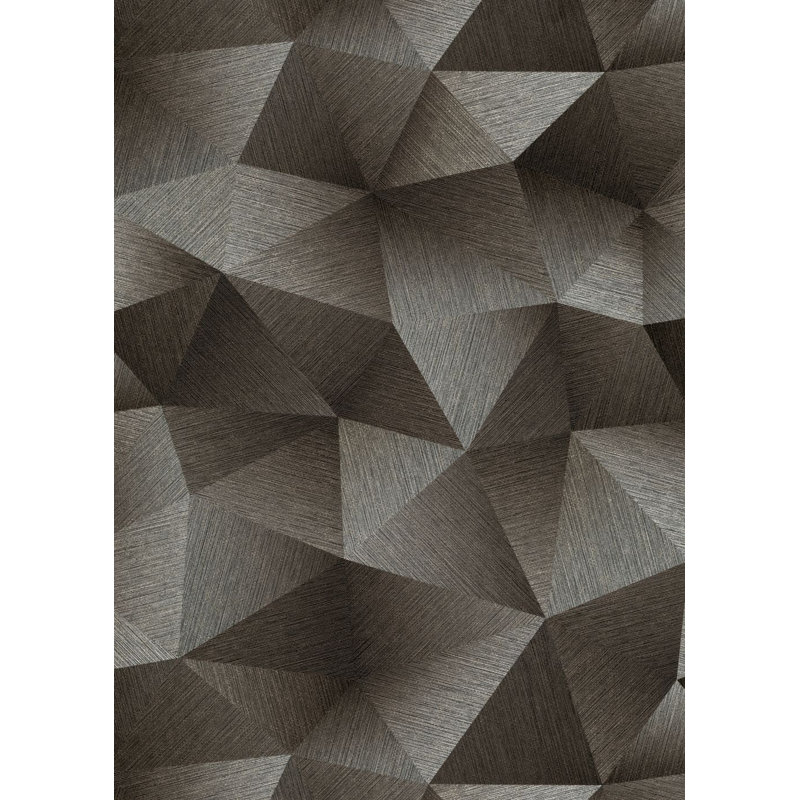 Rouleau de papier peint texturé L 33 pi x l 21 po, Noir / brun / métallique