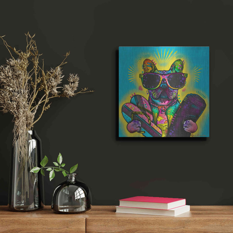 Trinx «Cool Pup 1» par Dean Russo, art mural en métal, H 12 po x l 12 po