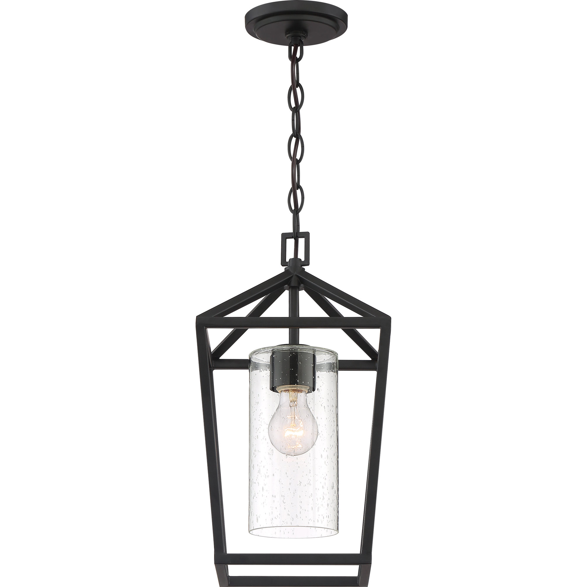 Alicia Seeded Outdoor Metal Hanging Lantern