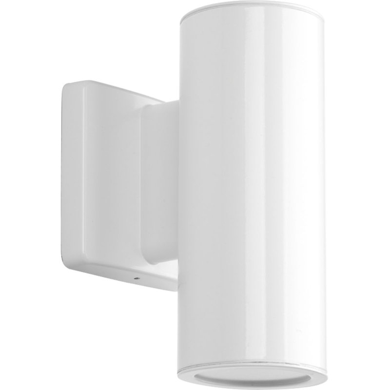 Applique murale d'extérieur à DEL Mcmeans, H 8,25 po x l 4,5 po x P 4,5 po, Blanc