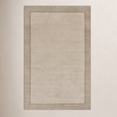 Zaley Gray Taupe Hand-Tufted Wool Rug