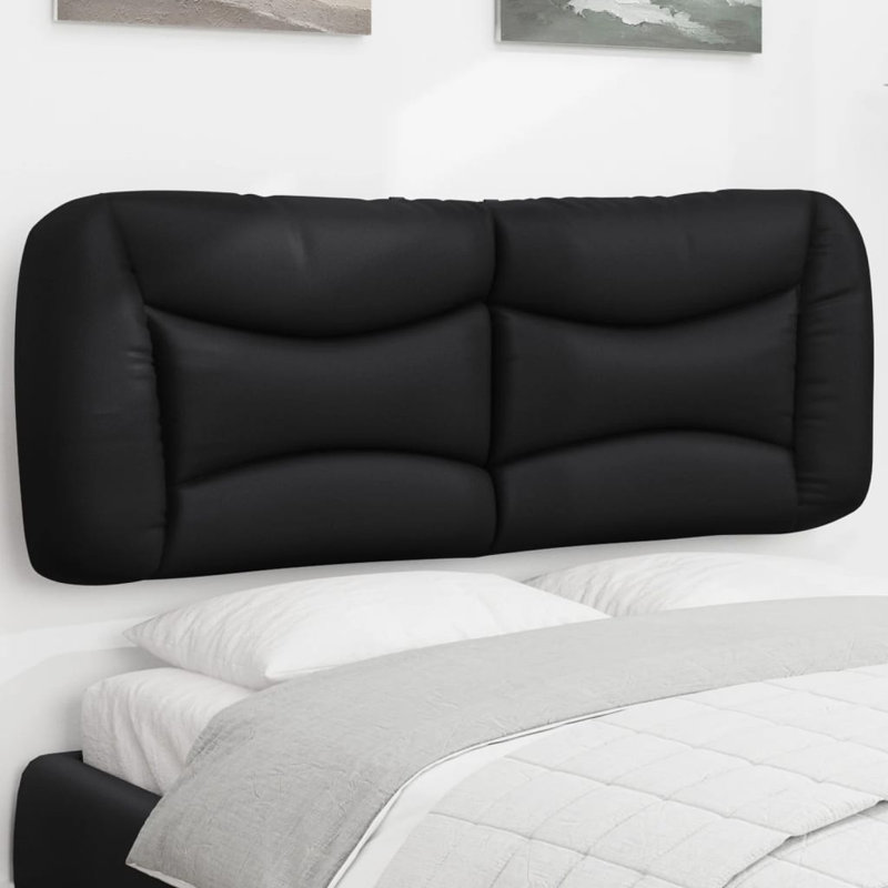 vidaXL Headboard Cushion Hvar Black 137 cm Faux Leather 
