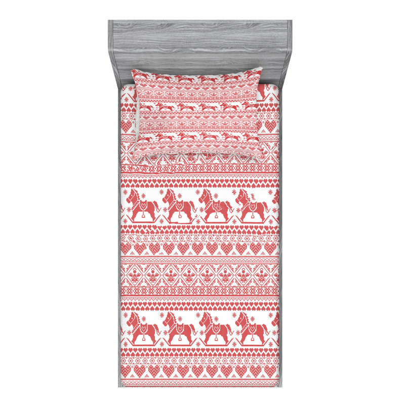 Nordic Microfiber Fitted Sheet, Twin Fitted Sheet with 1 Pillowcase