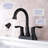 Oil Rubbed Bronze Bathroom Sink Tap - Passed Rigorous Testing 4-Inch Faucet For Ceramic Cartridge-121597131