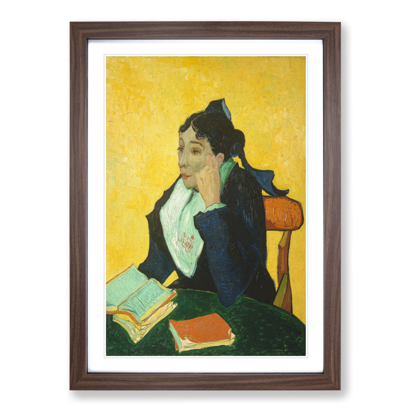 Madame Joseph-Michel Ginoux by Vincent Van Gogh - Picture Frame Painting, Walnut Framed, 65cm H x 48cm W x 2cm D