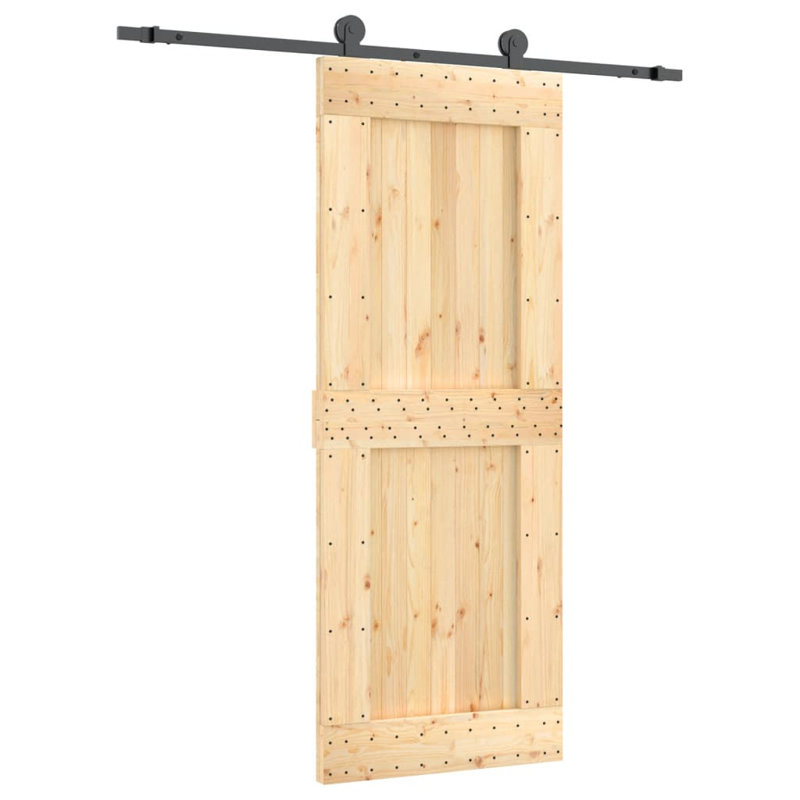 Porte coulissante avec quincaillerie Vidaxl, 31,5 po x 82,7 po