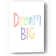Dream Big by Lisa Larson - Unframed Textual Art
