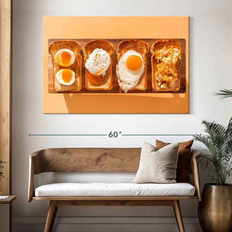Variété d'œufs grillés Yarlin, H 34 po x l 51 po
