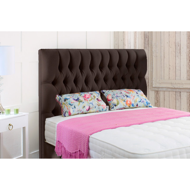 Brancon Upholstered Headboard, Small Single (2'6), Brown