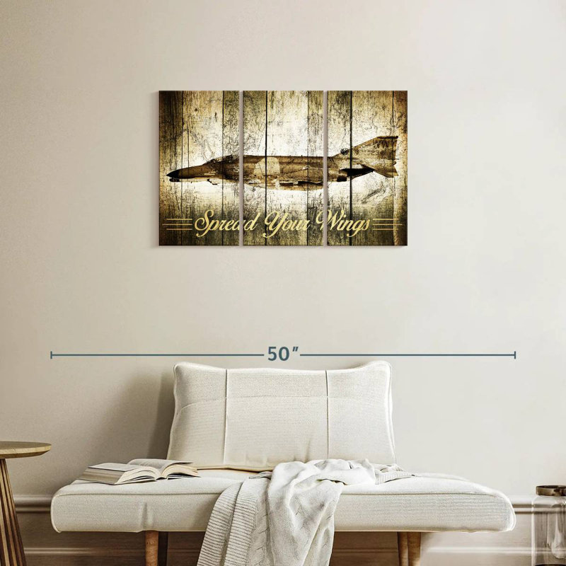 Mehar Grunge Fighter Jet, 20" H x 33" W