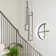 4 - Light Unique Chandelier LED Pendant for High Ceiling Staircase Hallway with Remote