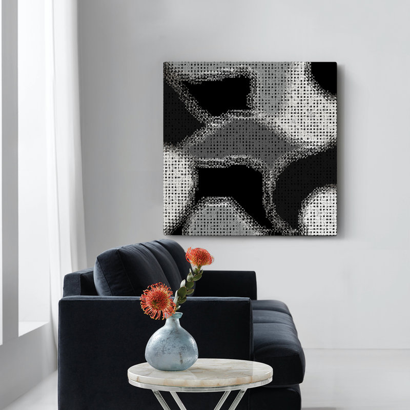 Abstract Mosaic - Wrapped Canvas Painting, 8" H x 8" W x 0.75" D