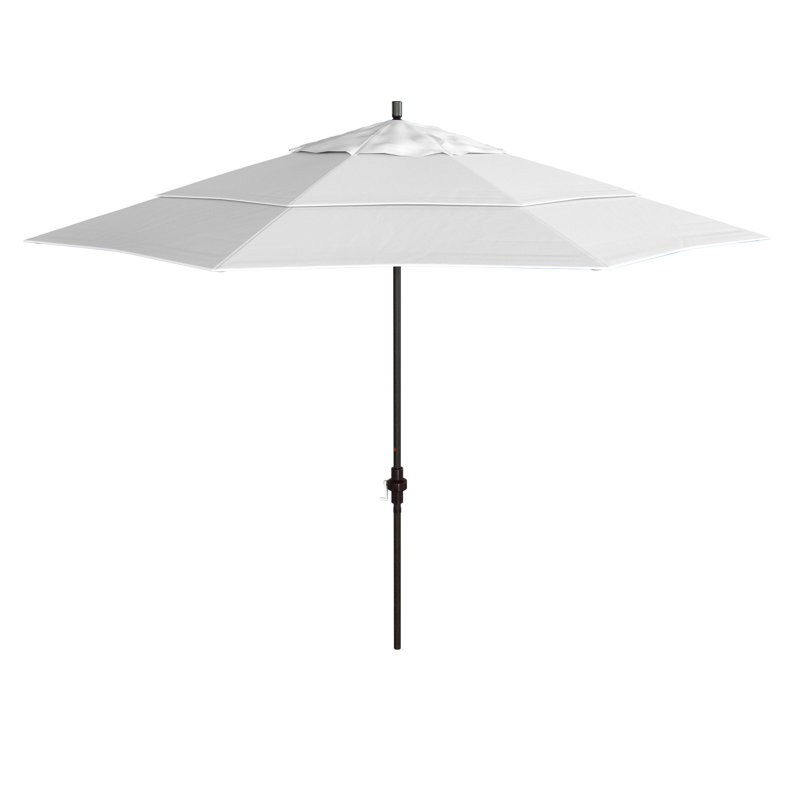 Parasol de marché 132 po Hakizimana, Blanc - oléfine, Blanc mat