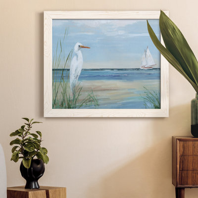 Summer Heron - Peinture sur toile encadrée