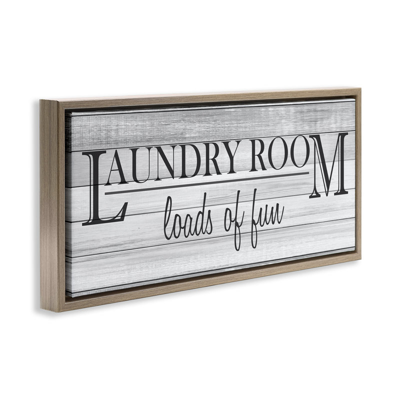 «Fun Laundry Room» par Kimberly Allen, Cadre flottant orme Montalcino, H 14 po x l 31 po