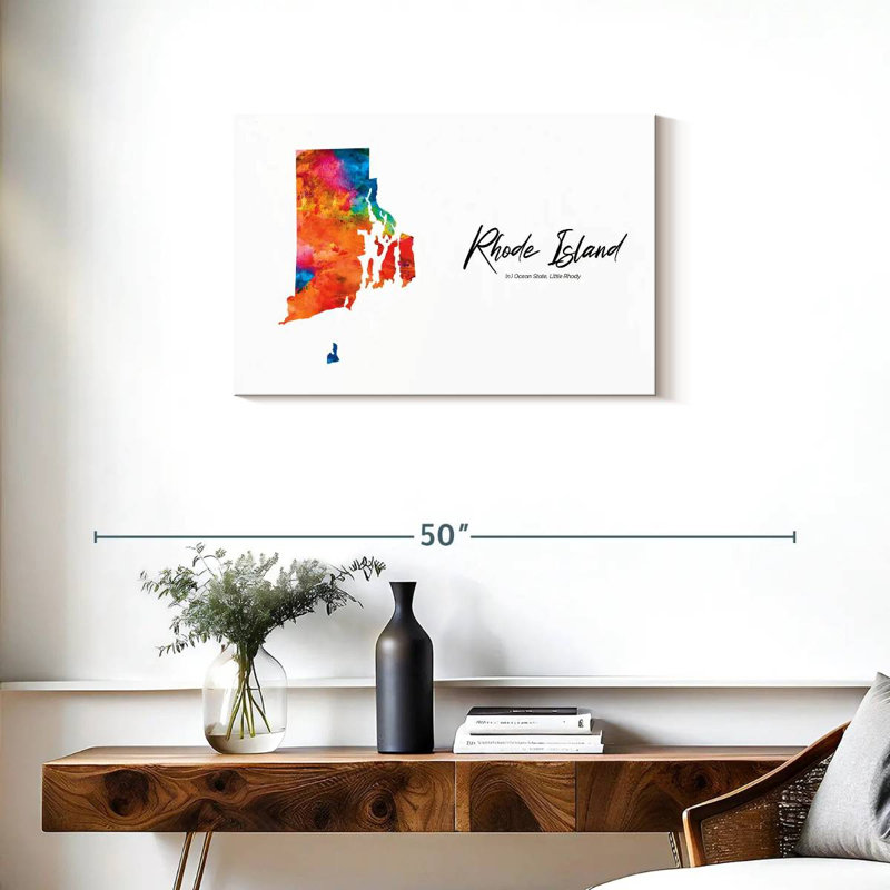 Ocean State Rhode Island Lennon, 20" H x 30" W