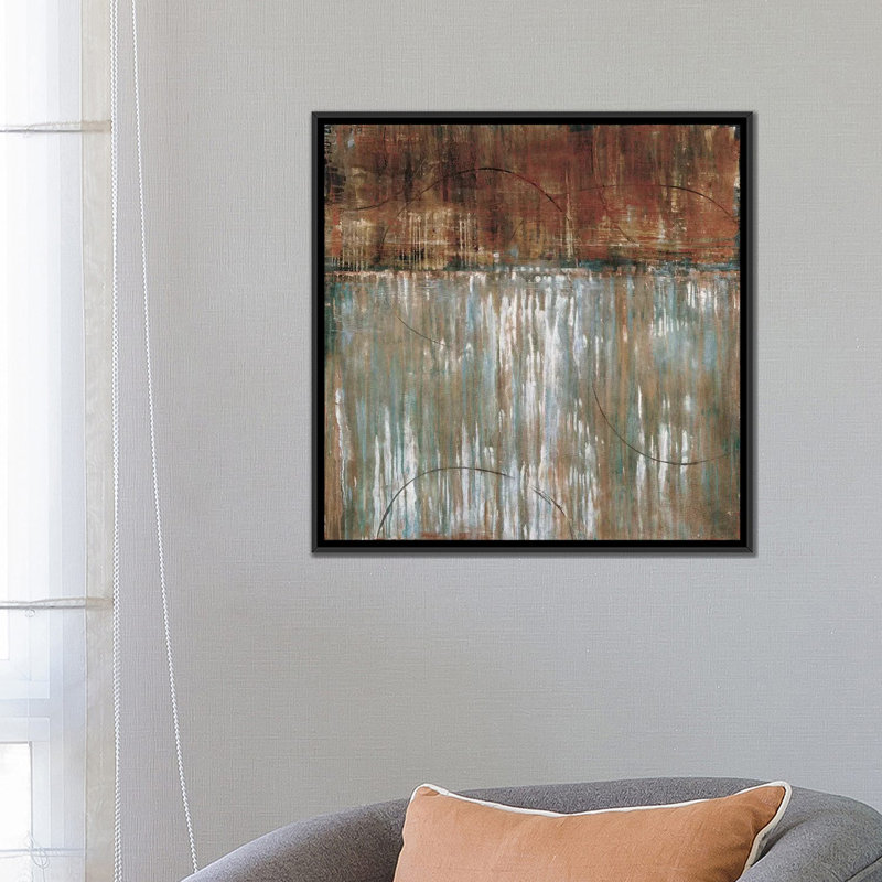 « acier arcs », impression sur toile, H 18 po x l 18 po x P 1,5 po, Toile avec cadre noir, Pas de tapis