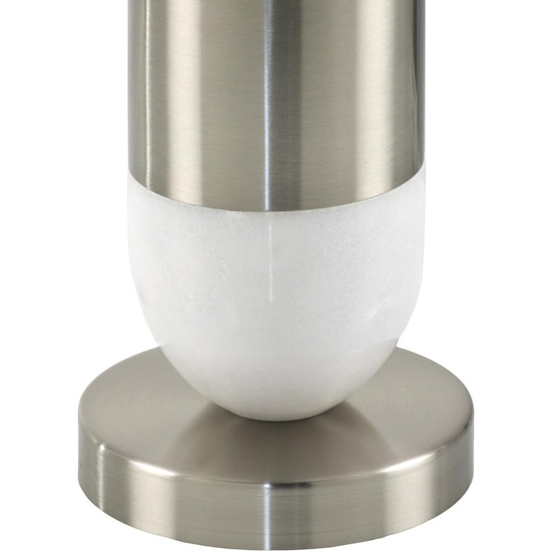 Napoliton Table Lamp, Silver Base / White Shade