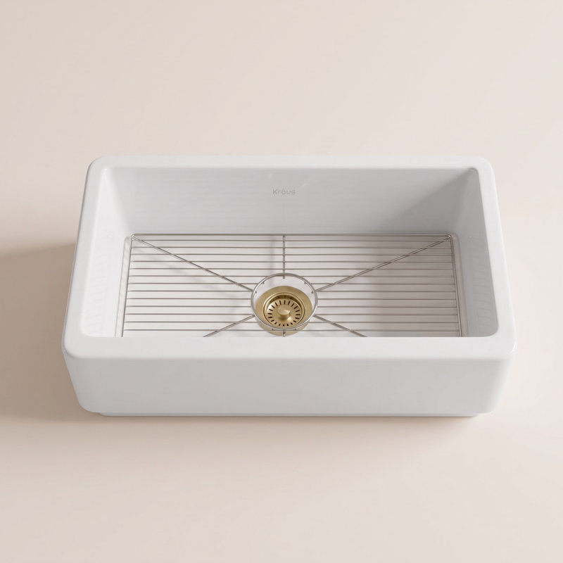 Évier de cuisine KRAUS Turino ™ réversible 33 pouces L, Gloss White