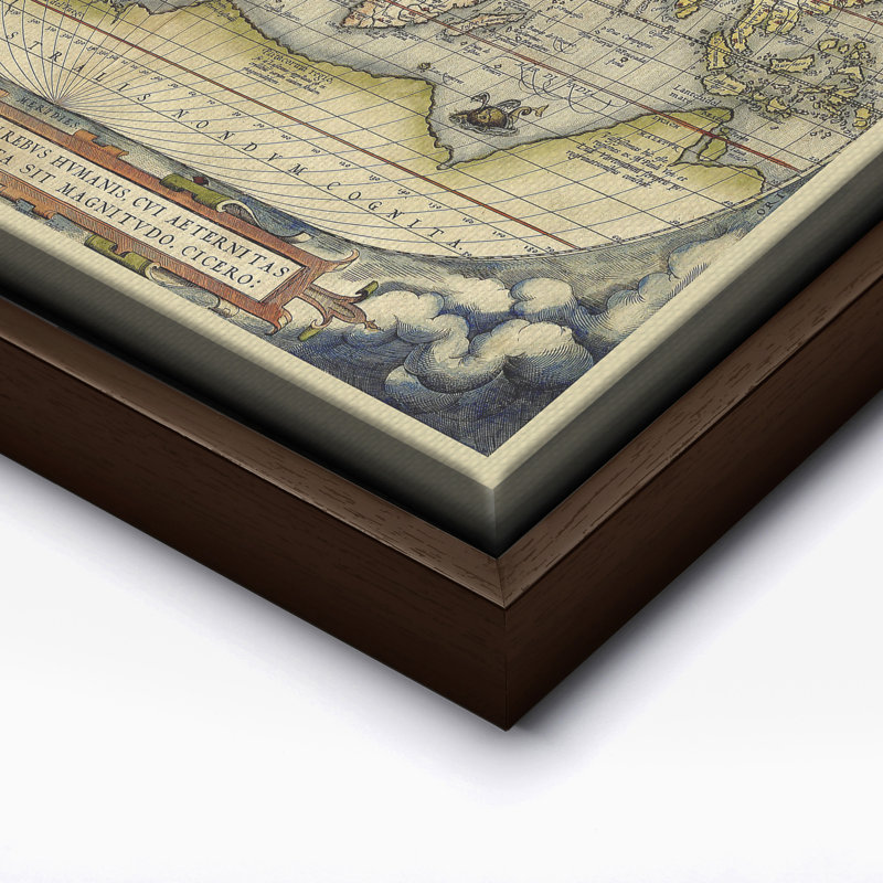 Theatrum Or bis Terrarum, Canevas, H 11 po x l 14 po, Encadrement brun