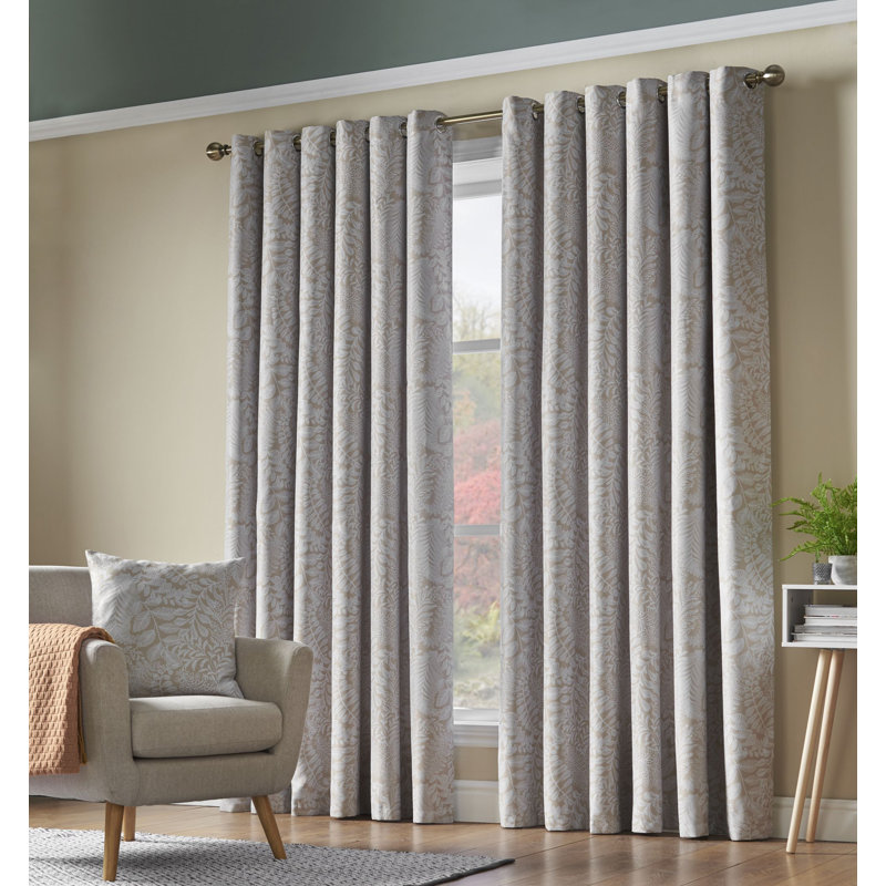 Iniguez Eyelet Room Darkening Curtains, Cream, 229cm W x 229cm L