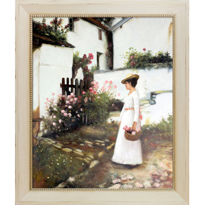 Reproduction d’art sur toile, "italie à crépuscule" par john william waterhouse-picture frame