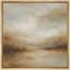 «Soft Neutral Horizon Abstract» dans des tons chauds de beige et de taupe - impression sur toile encadrée-1277618635-1277618632