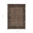 3' X 5' Brown Animal Print Washable Indoor Outdoor Area Rug