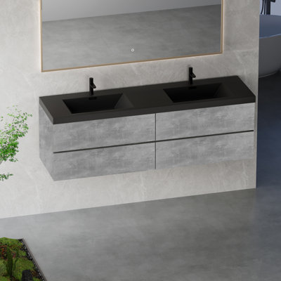 Meuble-lavabo mural 72 po avec lavabo 72 po