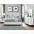 Mirage White 2 Nightstand - Center Glide, Black Adorn, Rubber Wood, Finish In 2 Drawers, Hardware, Wood Crafted