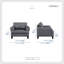 Ensemble de salon moderne en cuir fleur 3 pièces Nico Modern-813122253