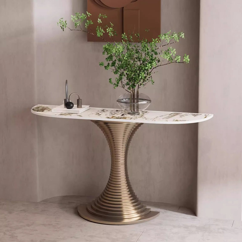 Light luxury simple console table, 31.5" H x 47.2" W x 13.8" D, Multicolor